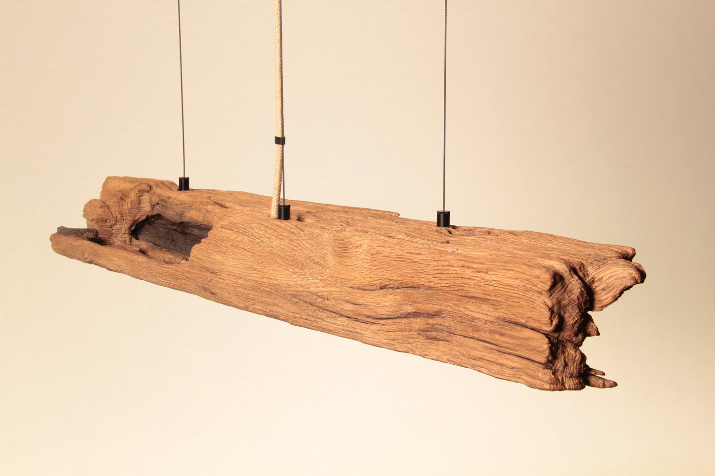 Lampe de table à manger - fait main pièce unique - 90cm poutre en chêne