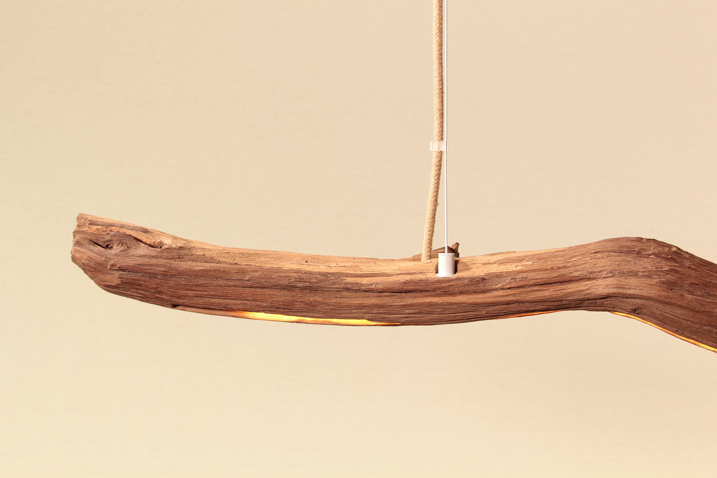 Lampe de table à manger - fait main pièce unique - 158cm branche de chêne