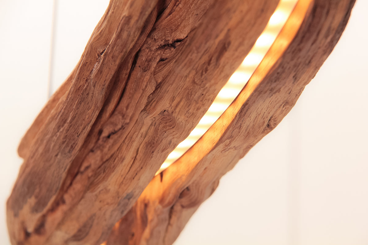 Lampada da tavolo da pranzo - pezzo unico fatto a mano - 178cm ramo di quercia