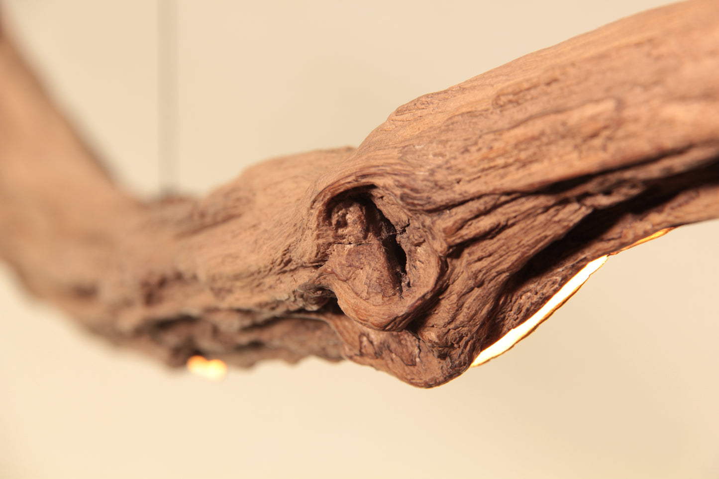 Esstischleuchte - handgefertigtes Unikat - 234cm Eichenast