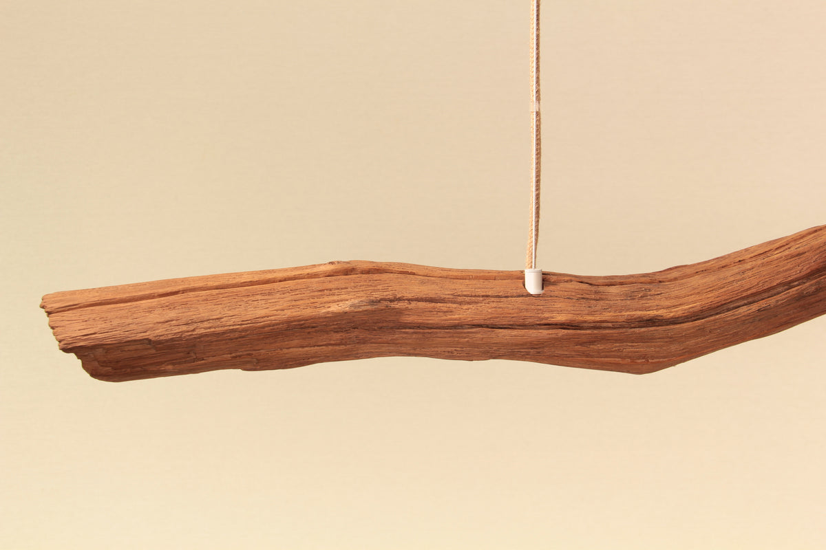 LED lampada da tavolo da pranzo - pezzo unico fatto a mano - 177cm ramo di quercia