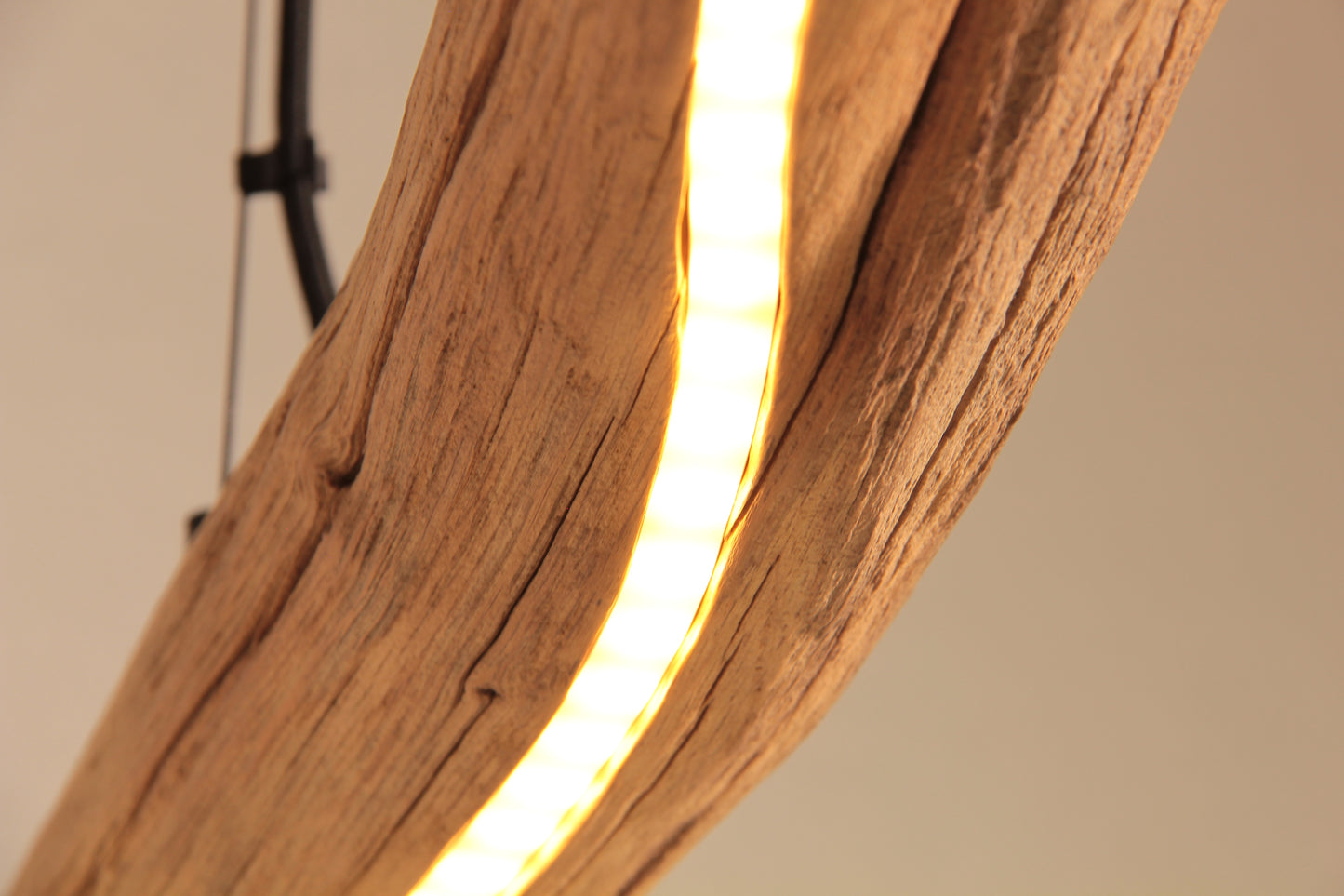 Lampada da tavolo da pranzo - pezzo unico fatto a mano - 155cm ramo di quercia