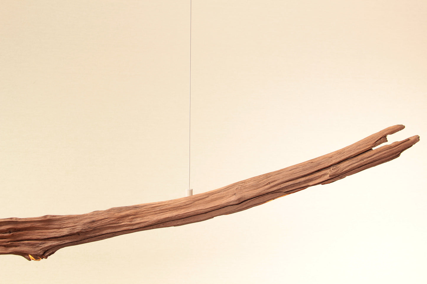 Dining table lamp - handmade unique piece - 187cm oak branch