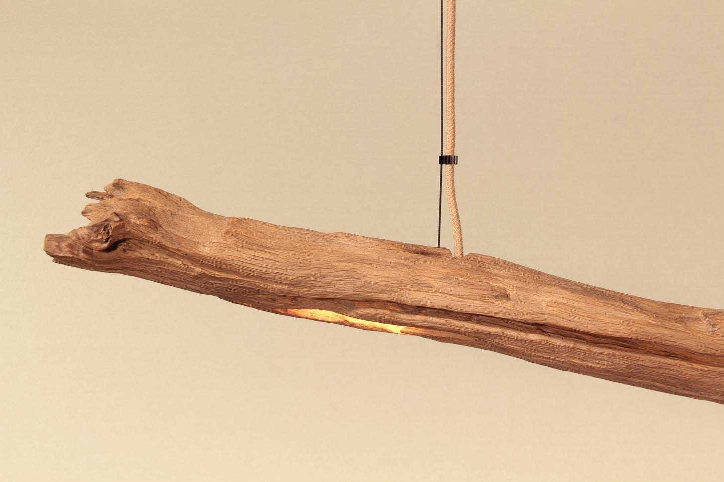 Lampe de table à manger - fait main pièce unique - 113cm branche de chêne