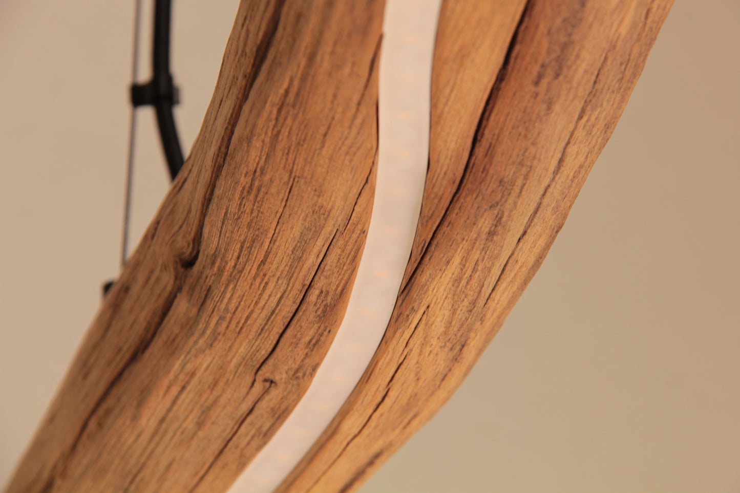 Lampada da tavolo da pranzo - pezzo unico fatto a mano - 155cm ramo di quercia
