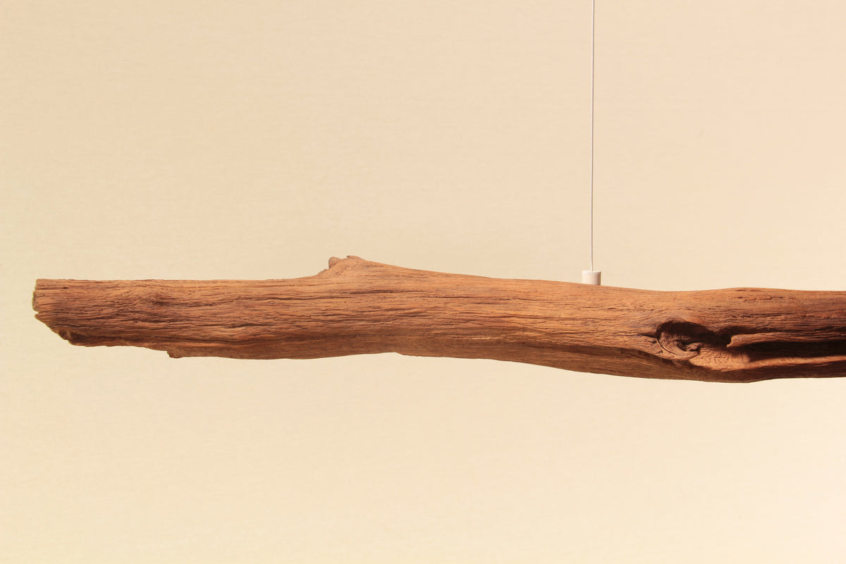 LED lampada da tavolo da pranzo - pezzo unico fatto a mano - 177cm ramo di quercia