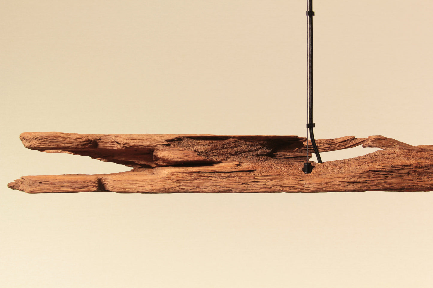 Dining table lamp - handmade unique piece - 175cm oak beam