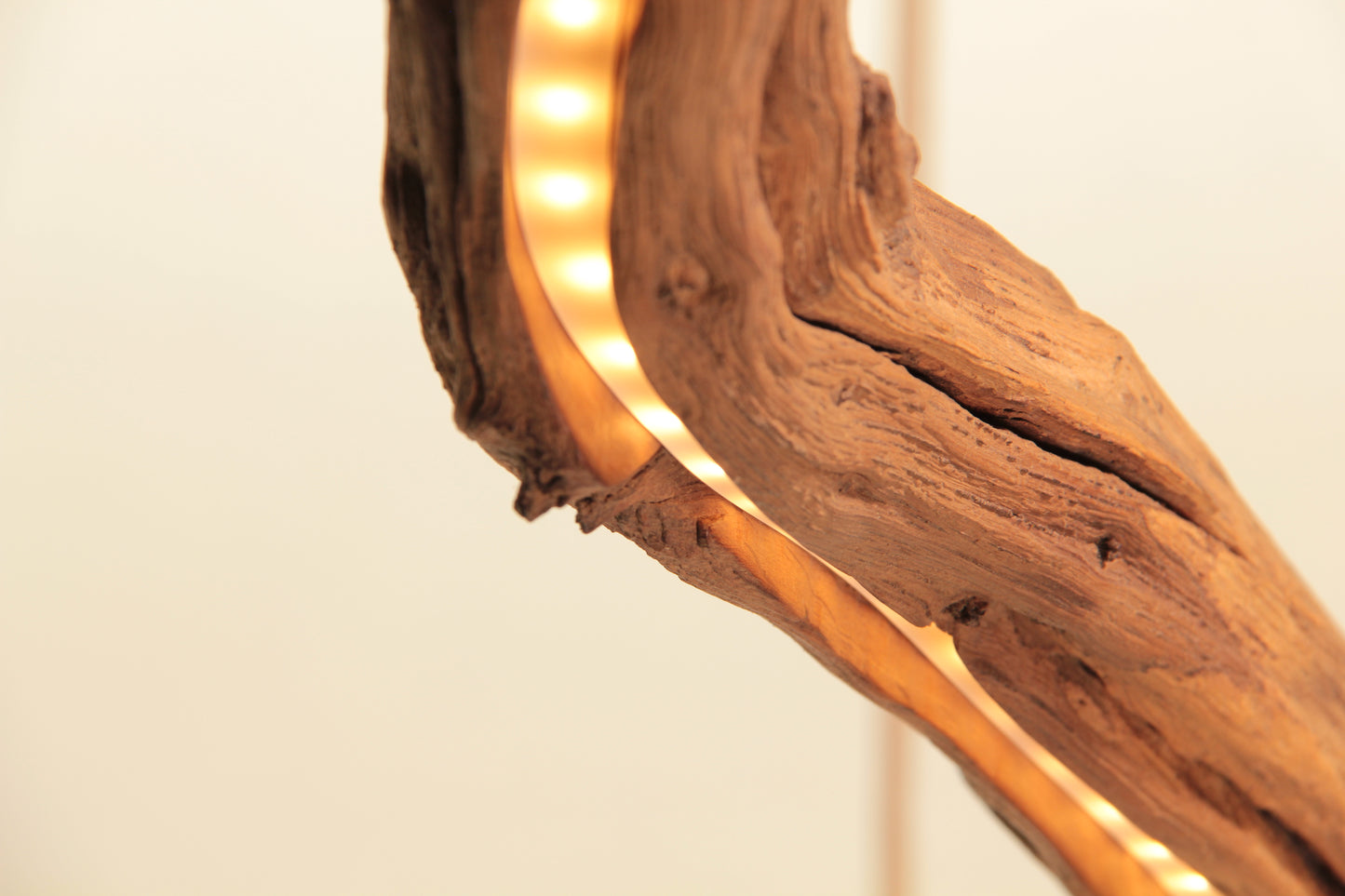 Dining table lamp - handmade unique piece - 128cm oak branch