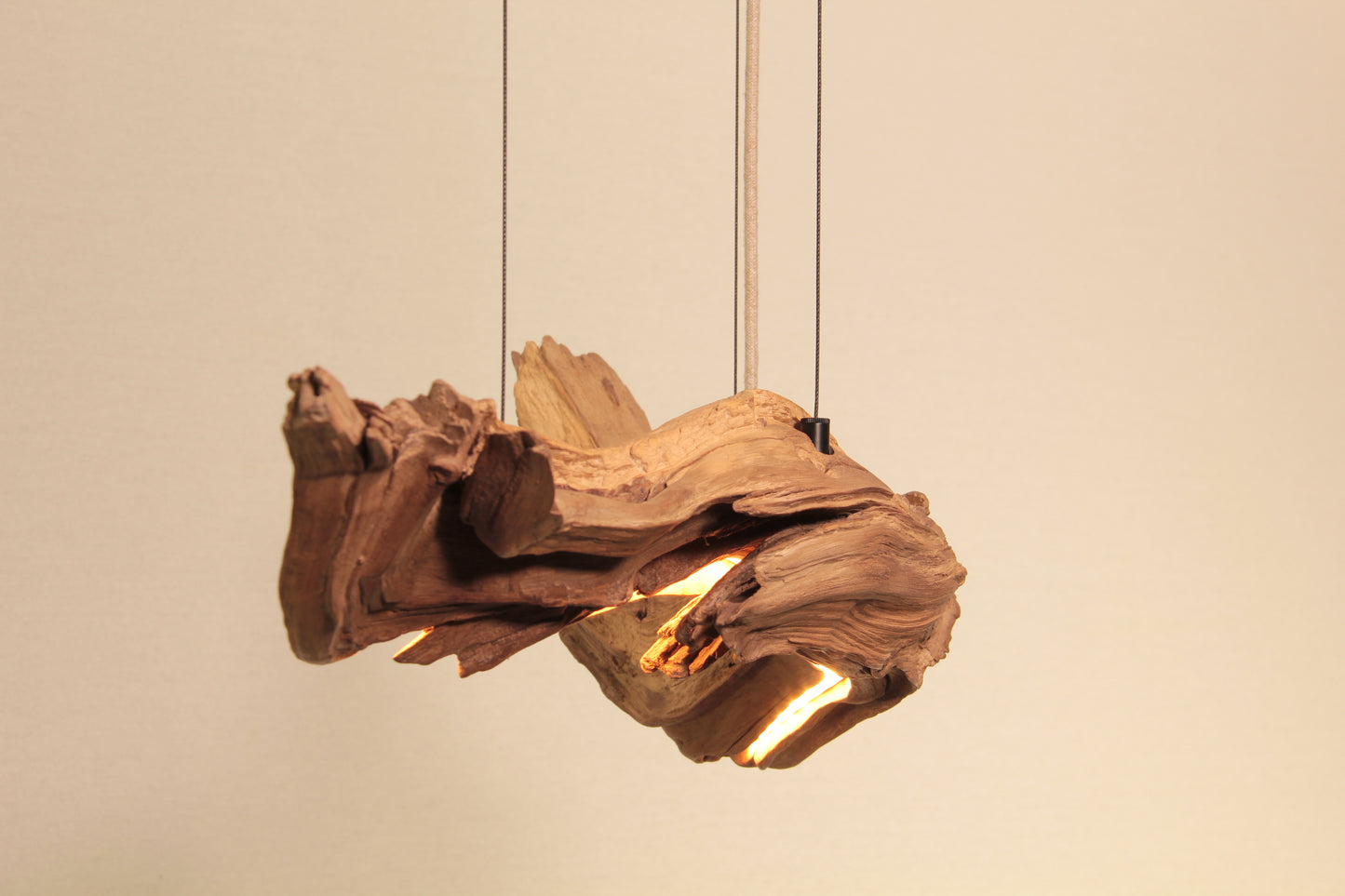 Lampada da tavolo da pranzo  - pezzo unico fatto a mano - ramo di quercia da 75 cm