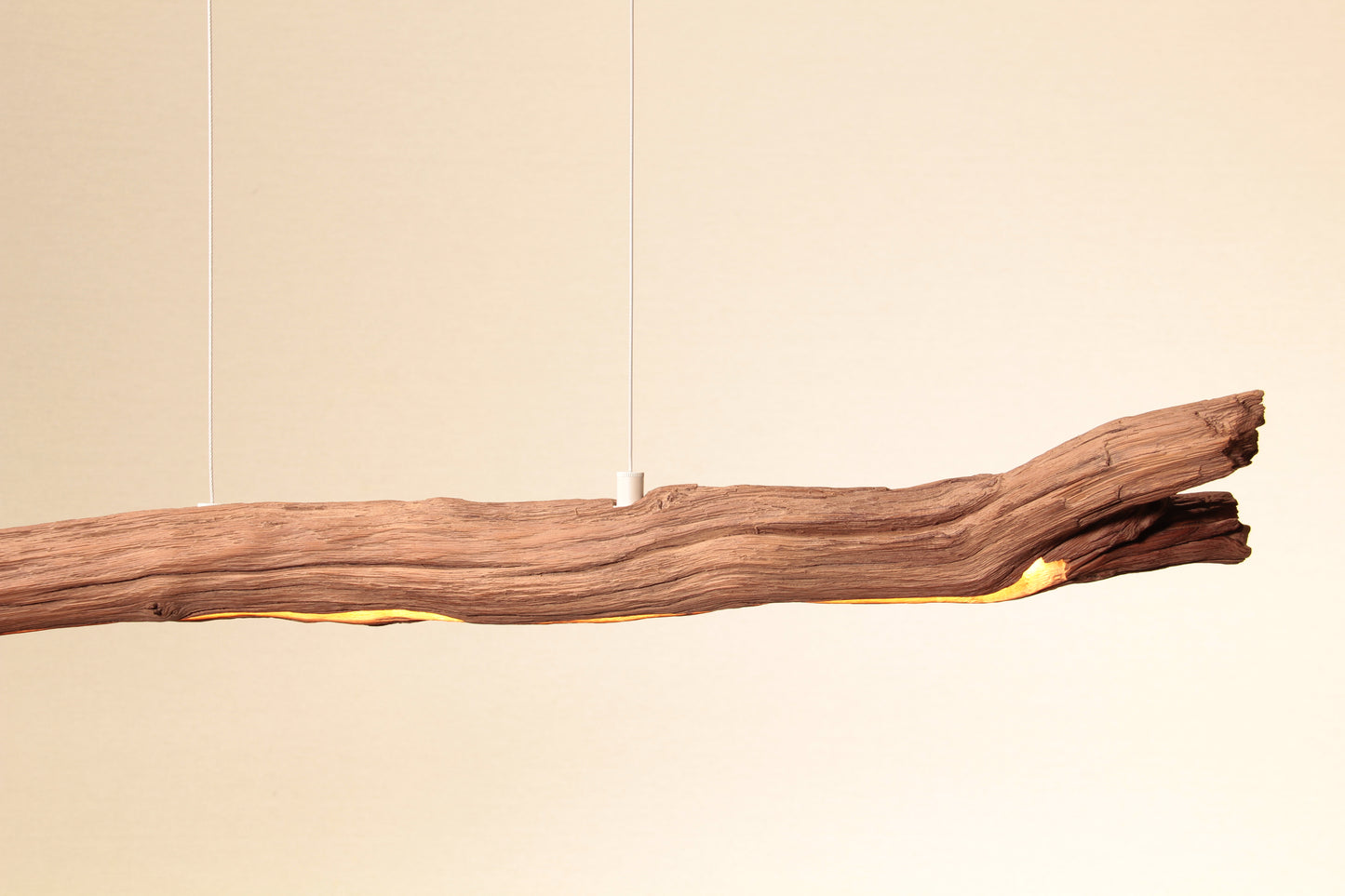 Lampe de table à manger - fait main pièce unique - 158cm branche de chêne