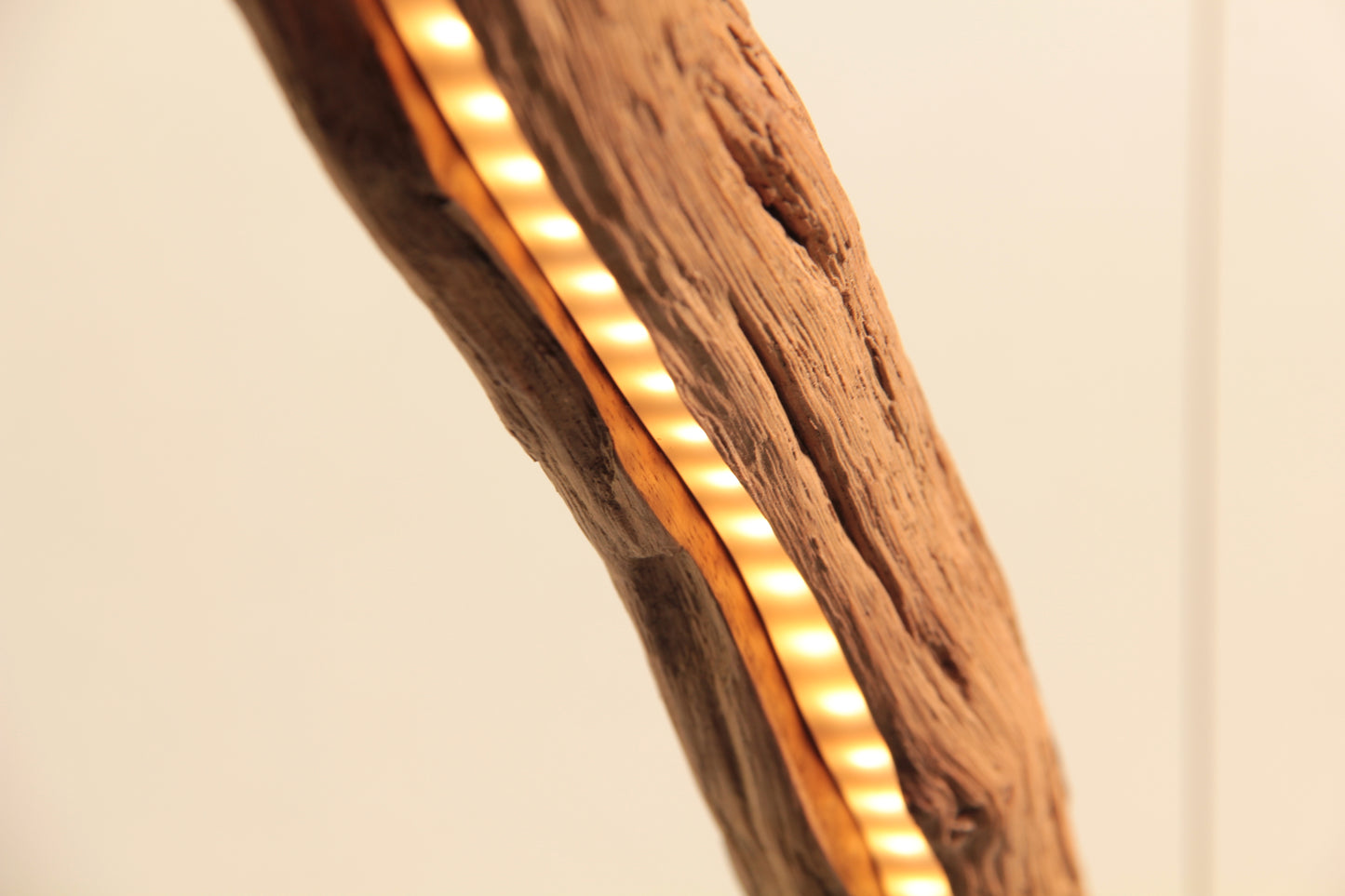 Lampada da tavolo da pranzo - pezzo unico fatto a mano - ramo di quercia di 151 cm