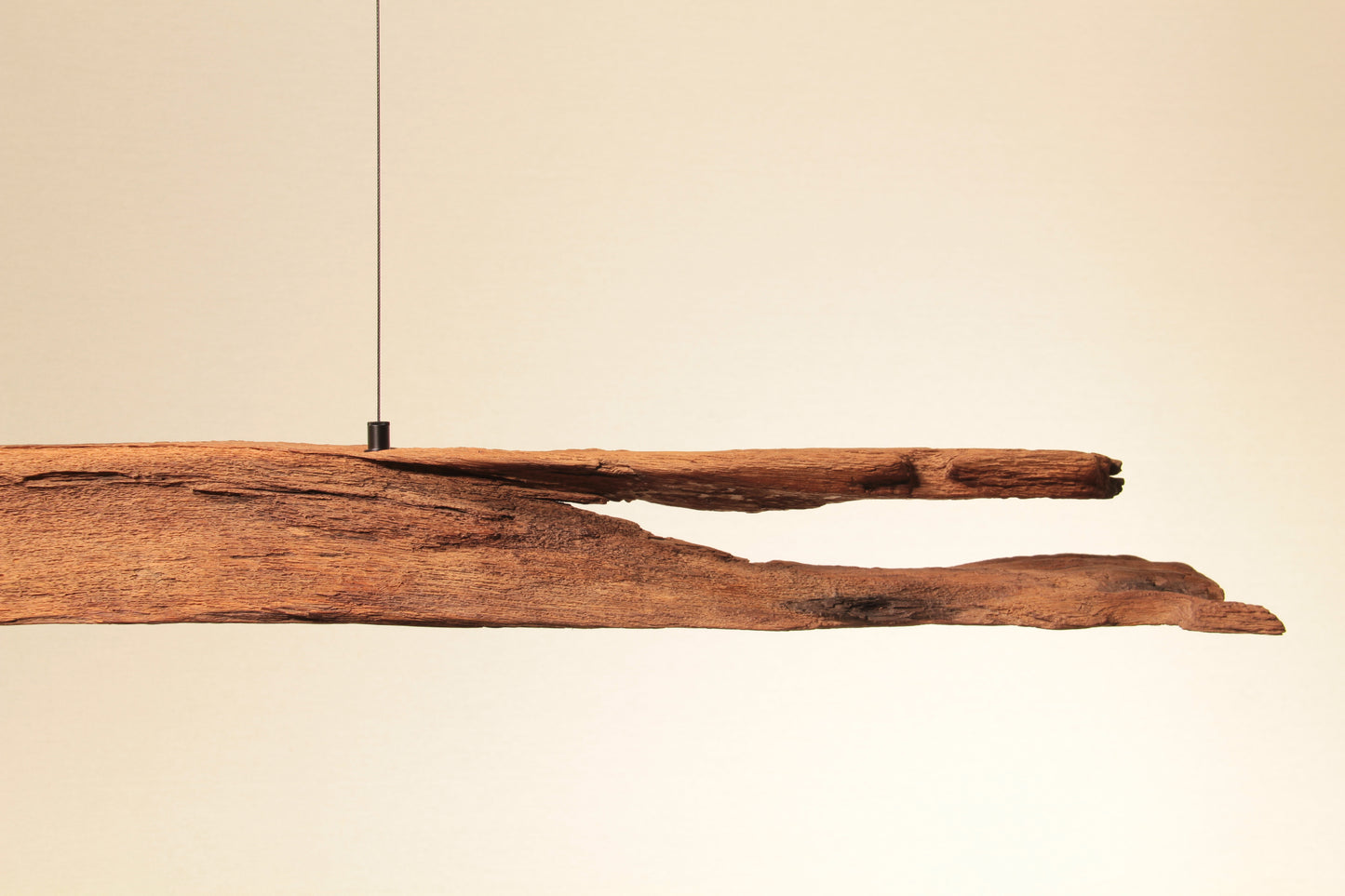 Dining table lamp - handmade unique piece - 175cm oak beam