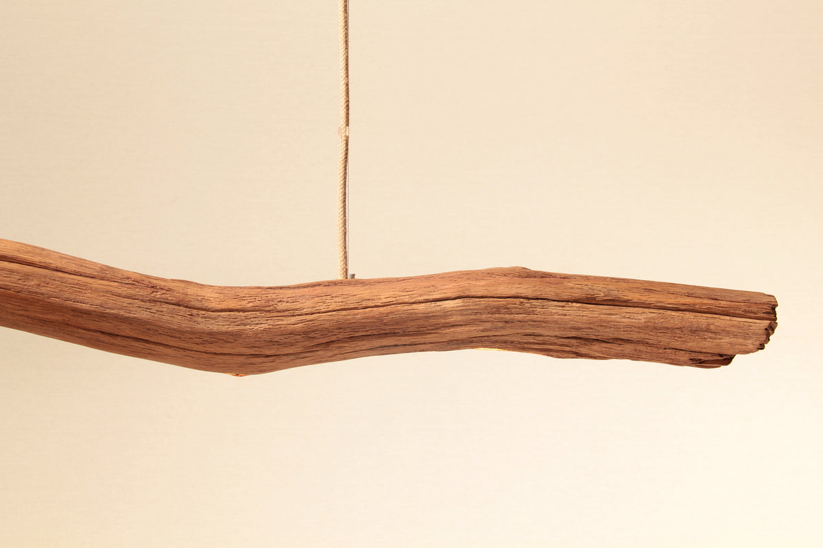 LED lampada da tavolo da pranzo - pezzo unico fatto a mano - 177cm ramo di quercia