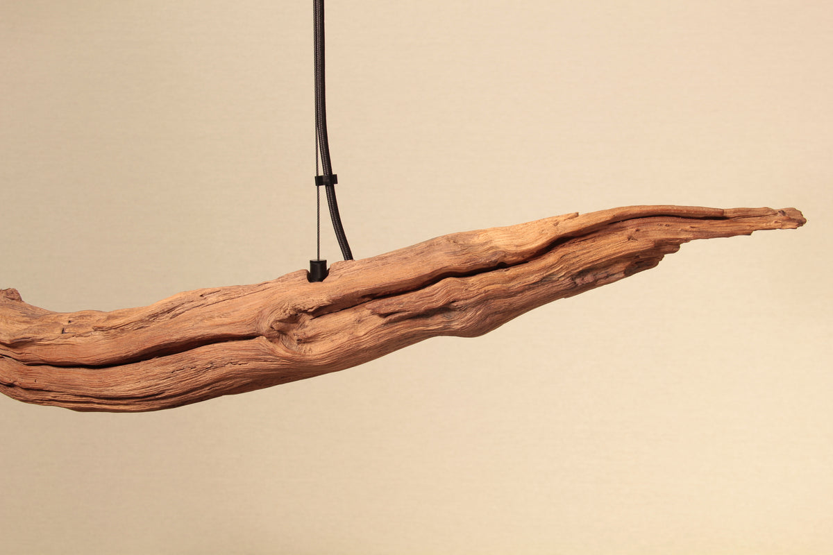Dining table lamp - handmade unique piece - 176cm oak branch