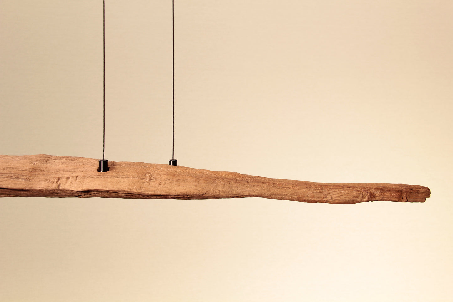 Dining table lamp - handmade unique piece - 132cm oak beam