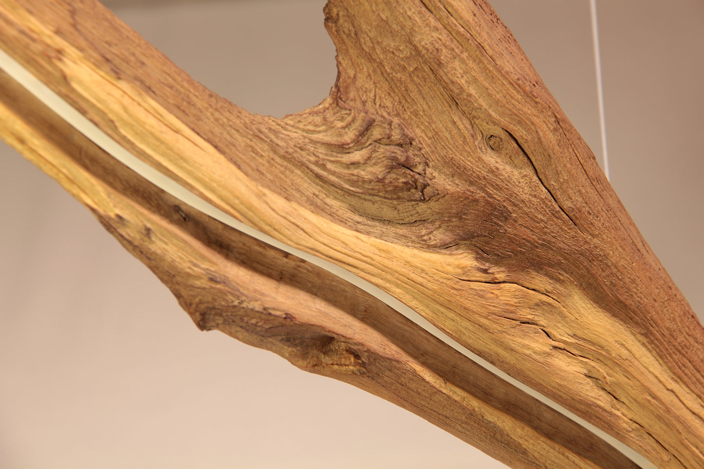 Dining table lamp - handmade unique piece - 96cm oak branch