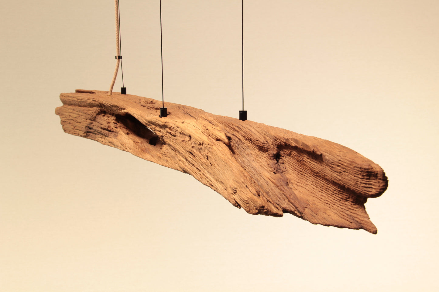 Lampe de table à manger - fait main pièce unique - 126cm poutre en chêne