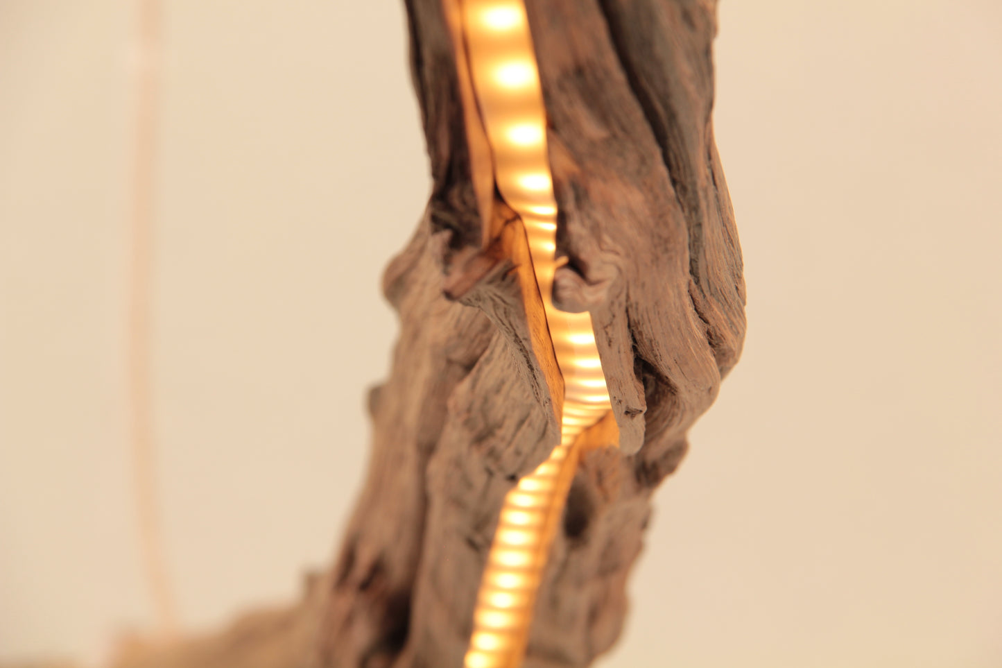 Dining table lamp - handmade unique piece - 187cm oak branch