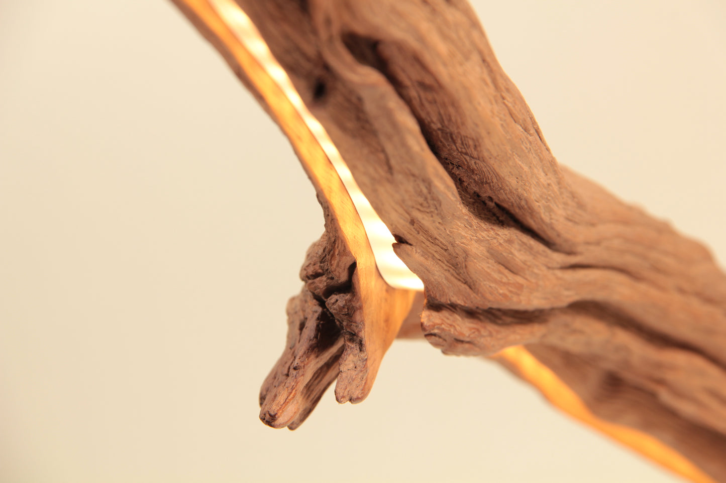 Lampe de table à manger - pièce unique fabriquée à la main - branche de chêne de 170 cm