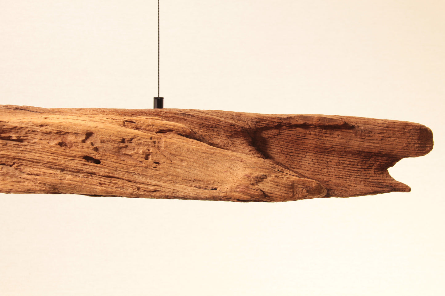 Lampe de table à manger - fait main pièce unique - 126cm poutre en chêne