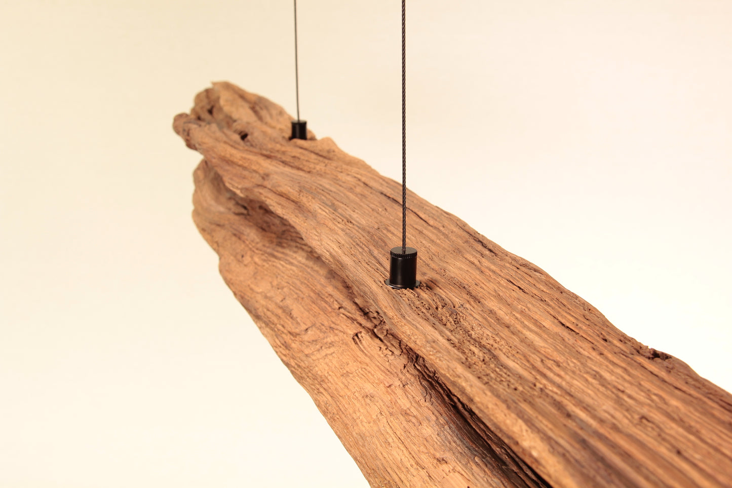 Dining table lamp - handmade unique piece - 198cm oak beam