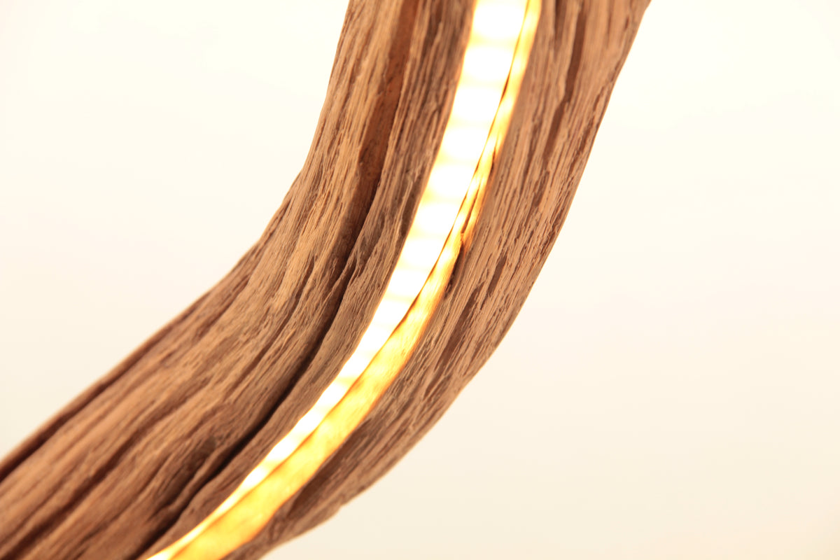Lampe de table à manger - fait main pièce unique - 229cm branche de chêne