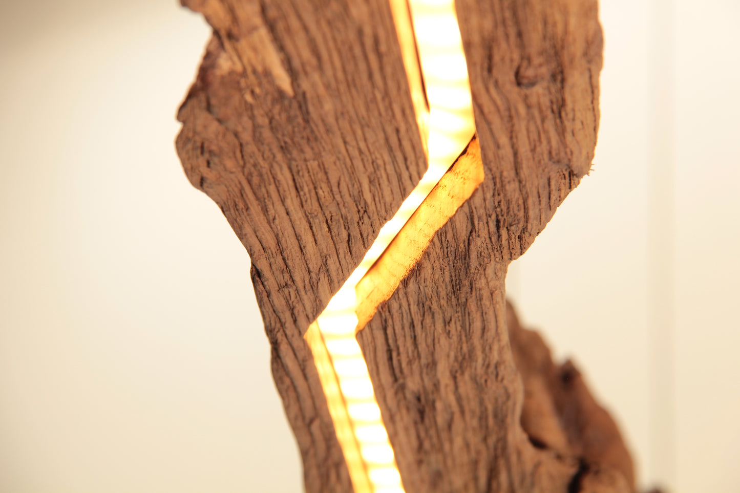 Dining table lamp - handmade unique piece - 198cm oak beam