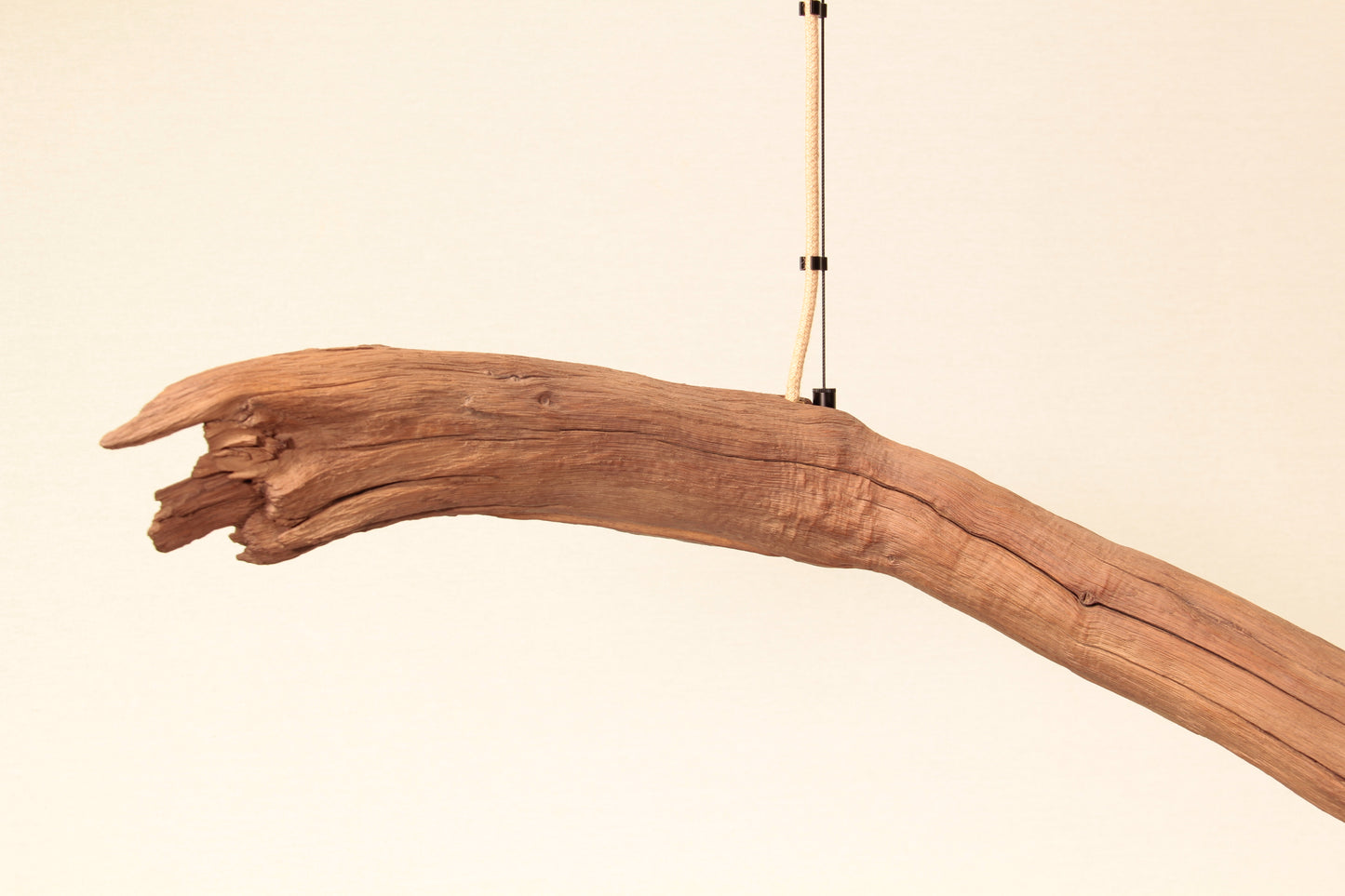 Lampada da tavolo da pranzo - pezzo unico fatto a mano - ramo di quercia di 184 cm