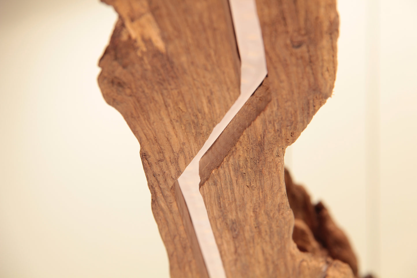 Dining table lamp - handmade unique piece - 198cm oak beam