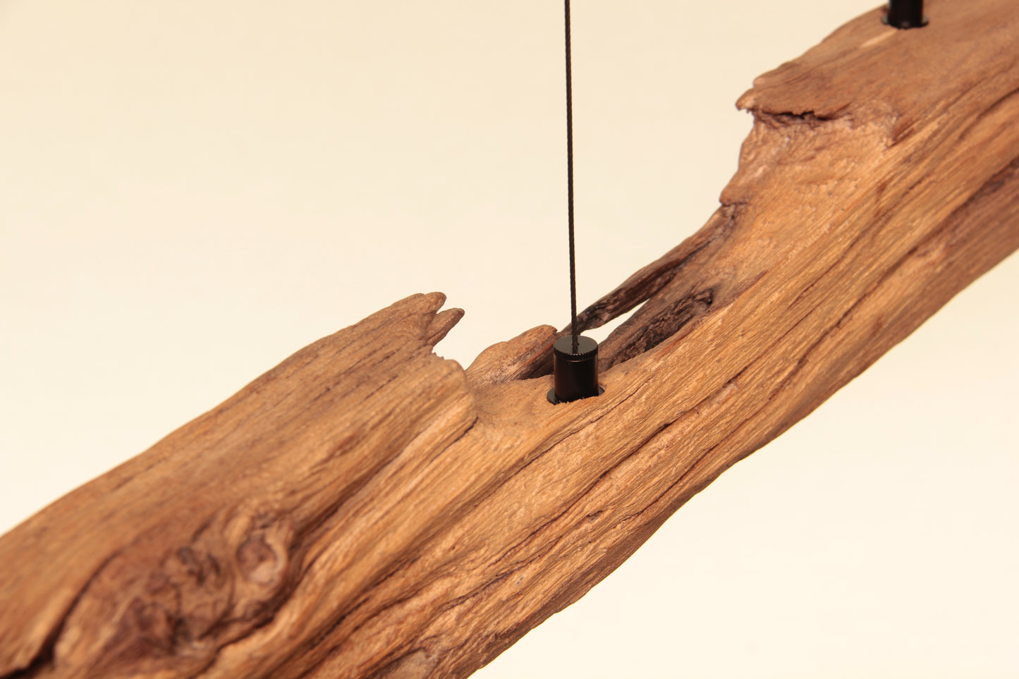 Lampe de table à manger - fait main pièce unique - 123cm poutre en chêne
