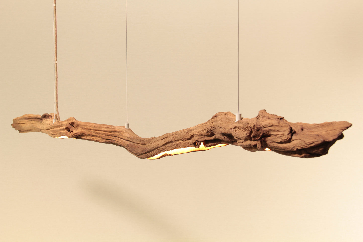 Esstischleuchte - handgefertigtes Unikat - 179cm Eichenast