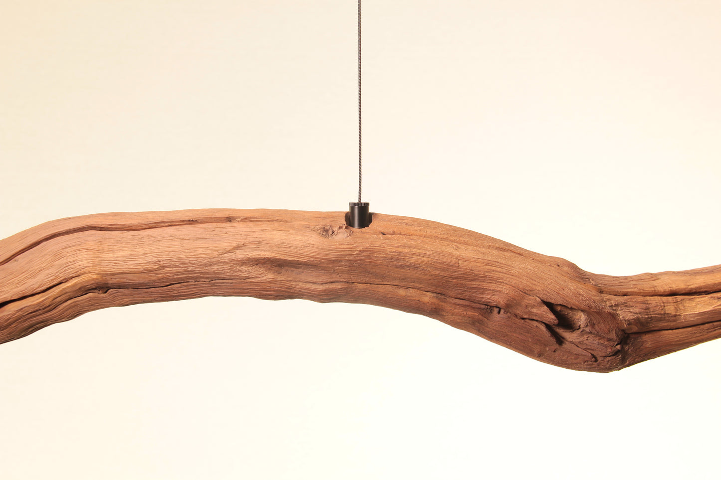 Lampada da tavolo da pranzo - pezzo unico fatto a mano - ramo di quercia di 184 cm