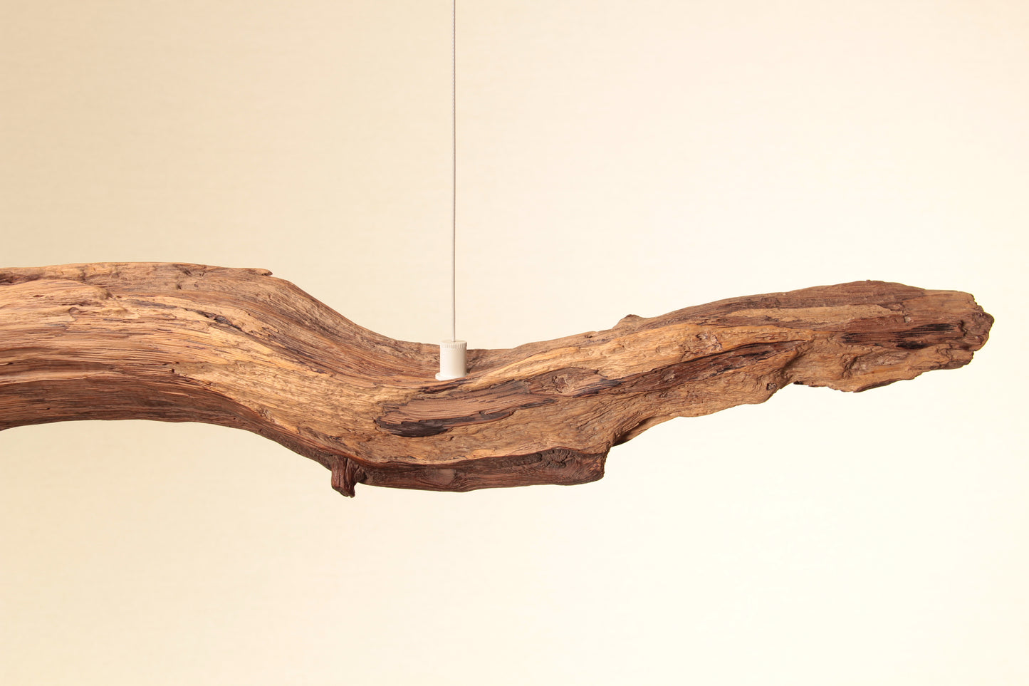 Lampada da tavolo da pranzo - pezzo unico fatto a mano - ramo di quercia di 128 cm