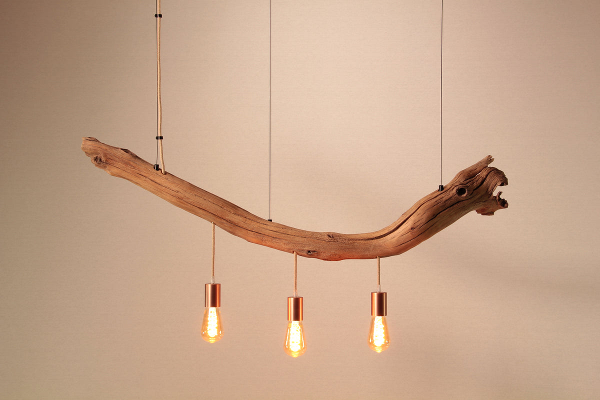 Dining table lamp / 117 cm oak branch / "Dynamo"