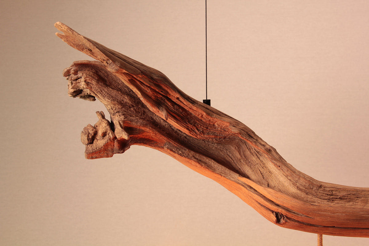 Dining table lamp / 117 cm oak branch / "Dynamo"