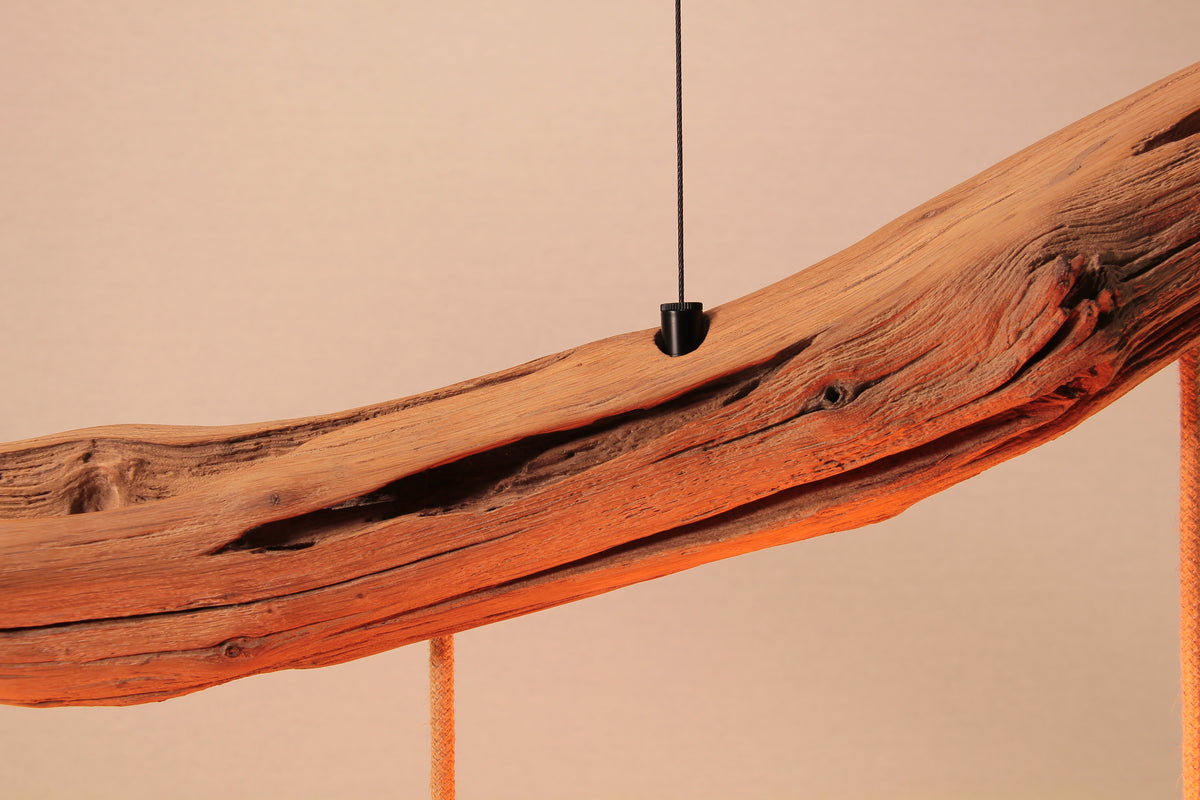 Dining table lamp / 117 cm oak branch / "Dynamo"