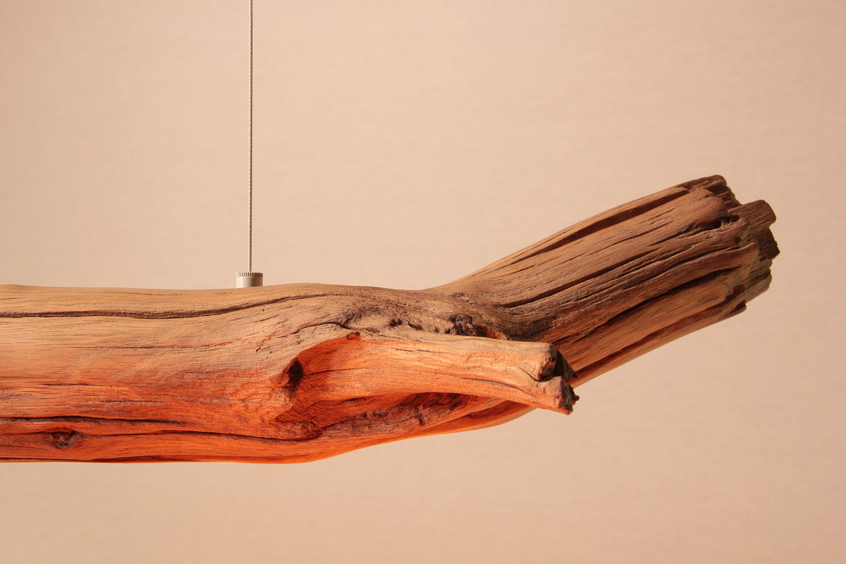 Dining table lamp / 118 cm oak branch / "The perfect complexion"