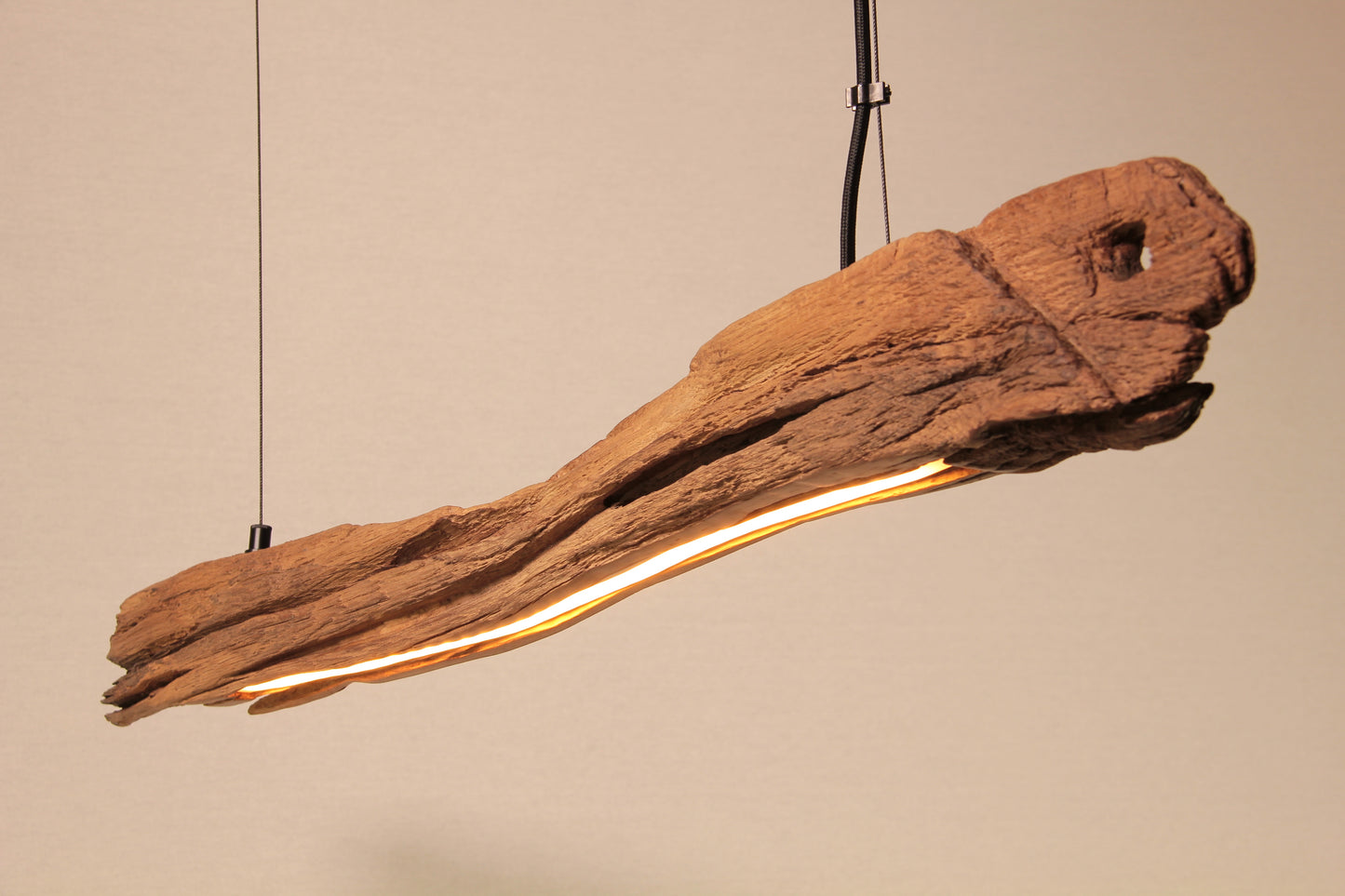 Dining table lamp / LED strip / 102 cm oak branch