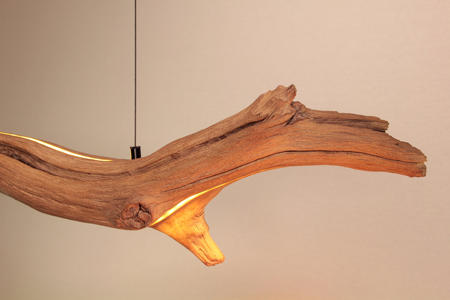 Lampe de table / bande LED / branche de chêne de 115 cm