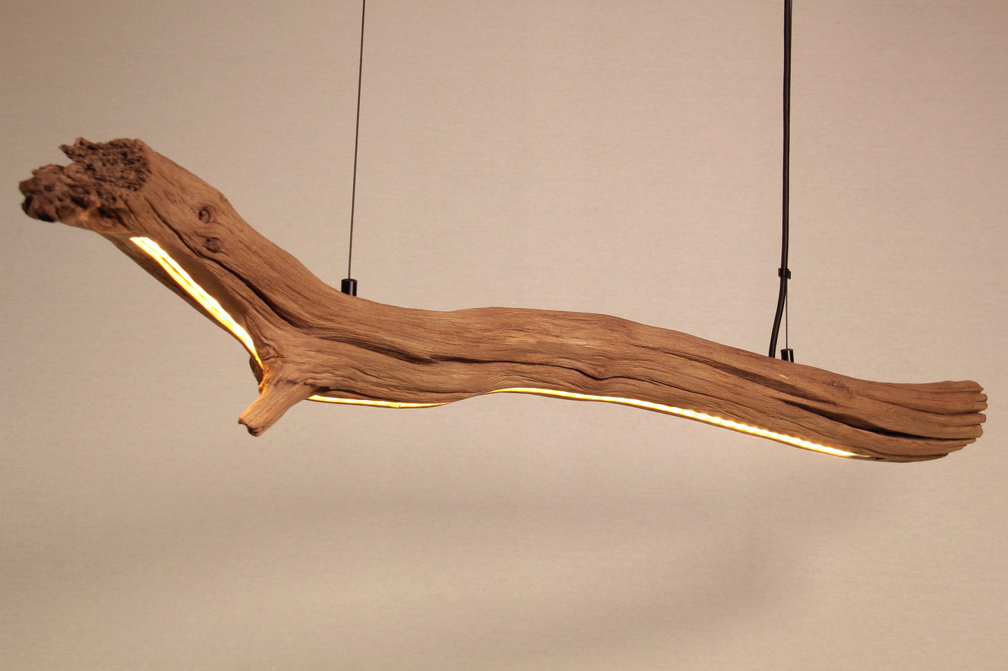 Lampe de table / bande LED / branche de chêne de 115 cm