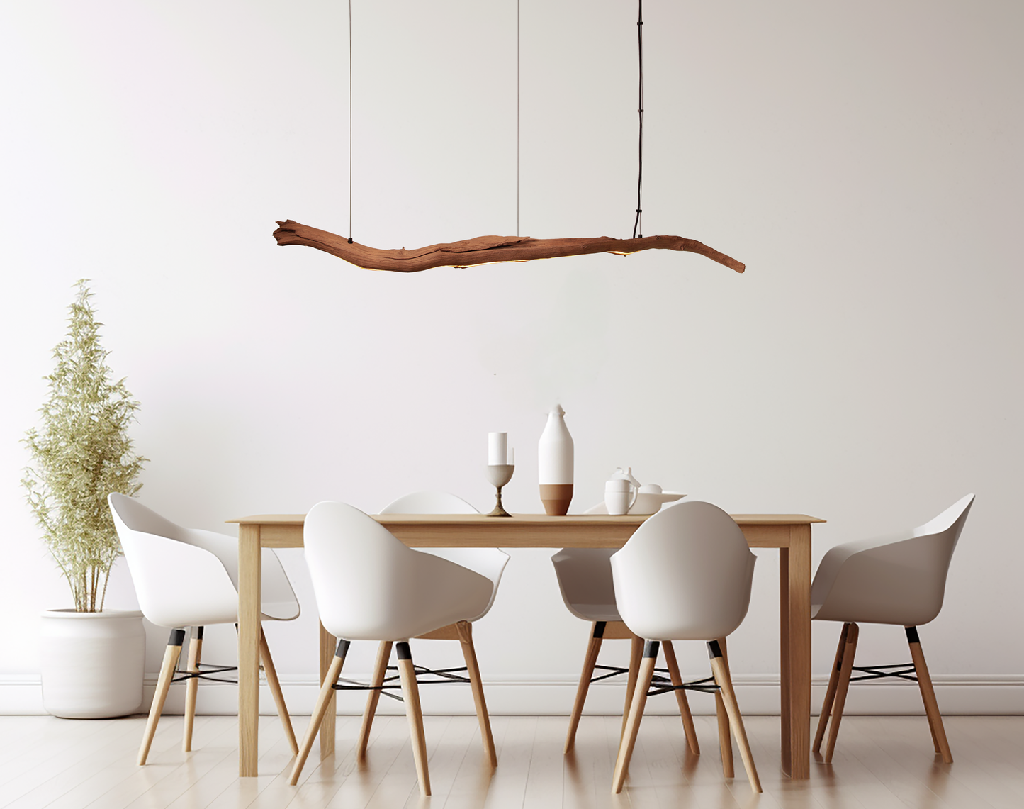 Lampada da tavolo / striscia LED / ramo di quercia da 151 cm