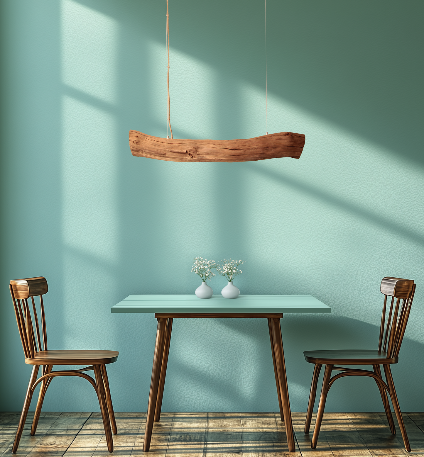 Dining table lamp / LED strip / 96 cm oak branch