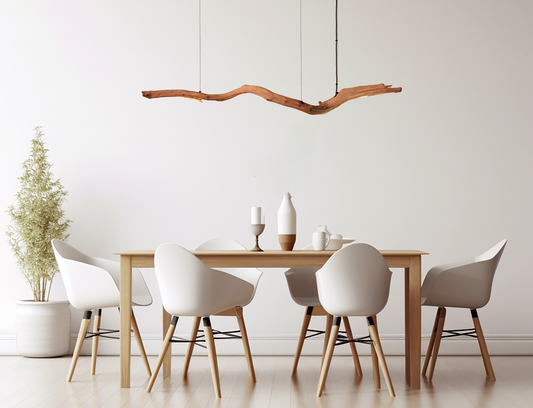 Lampe de table - fait main pièce unique - 153cm branche de chêne