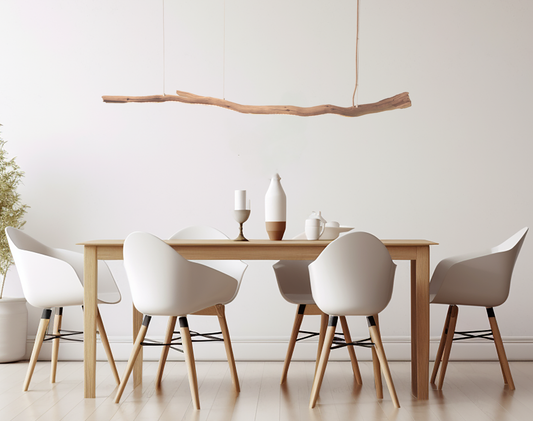 Dining table lamp / LED strip / 168 cm oak branch