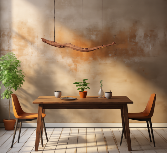Lampe de table / bande LED / branche de chêne de 130 cm