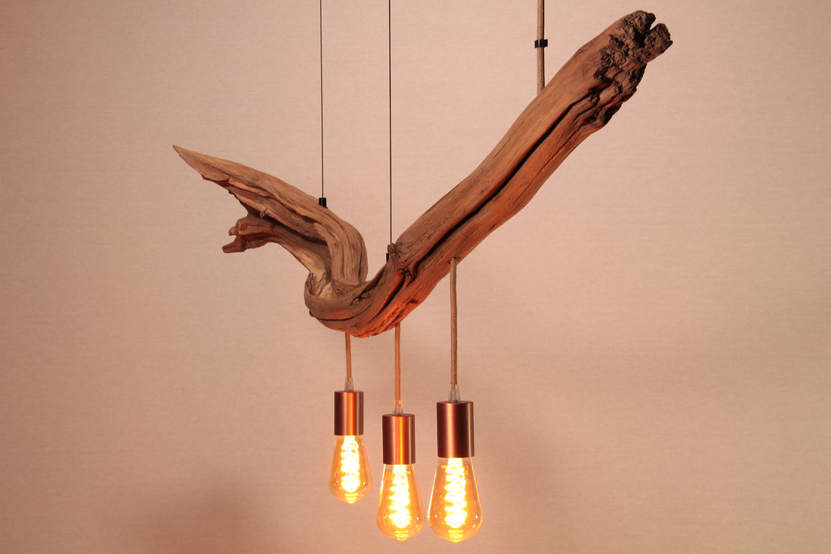 Dining table lamp / 117 cm oak branch / "Dynamo"