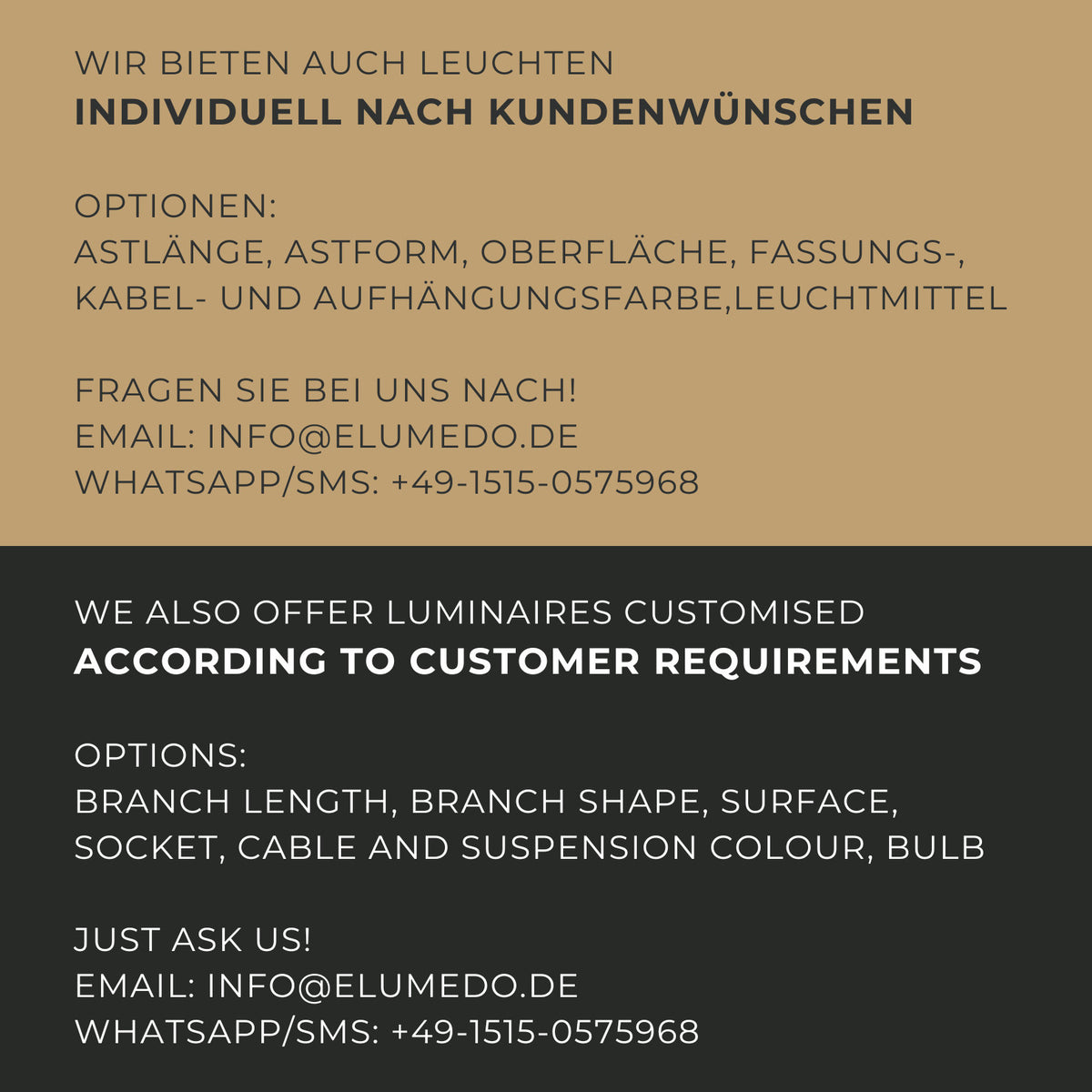 Hängelampe / 167cm langer Eichenast / Einzelstück / Holz / Ast / Pendelleuchte / Esstisch / Deckenlampe / Küchentischlampe / modern